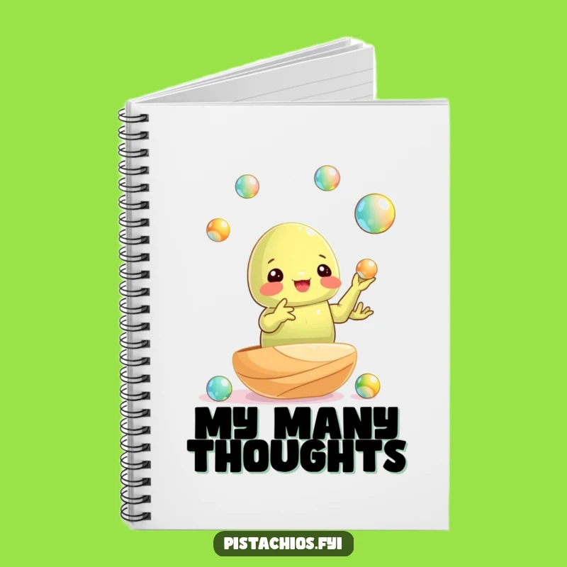 Funny Pistachio Juggling Notebook - Hilarious Journal for Brilliant Ideas