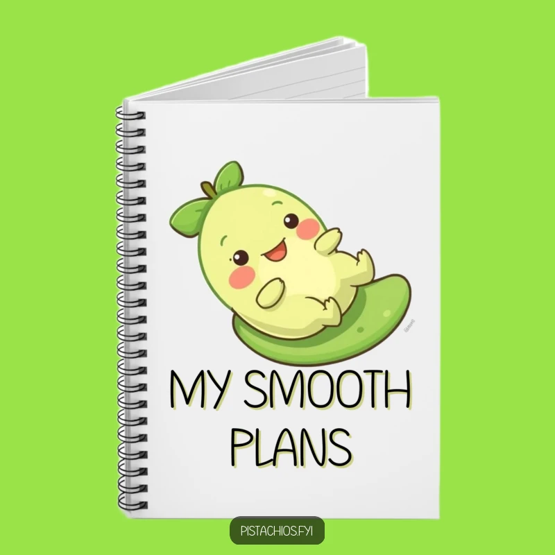 Funny Gleeful Pistachio Slide Notebook: Jot Down Ideas with Joy