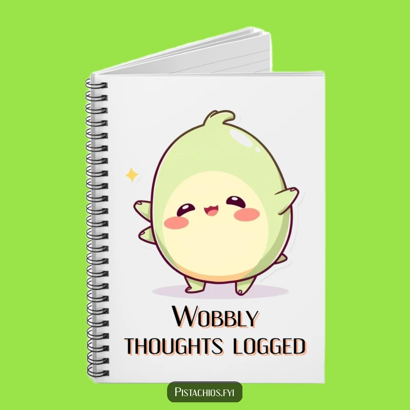 Funny Wobbly Pistachio Notebook: Playful Wobbling Nut Journal, Perfect Funny Gift for Note-Takers!
