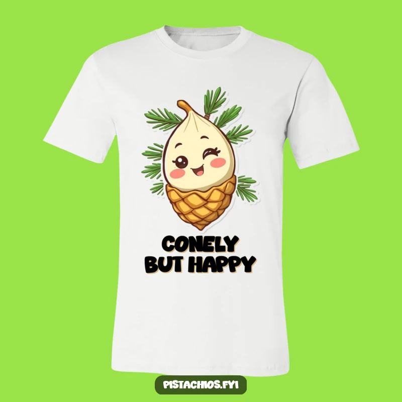 Funny Pine Nut T-Shirt - Winking Nut Character for Goofy Style