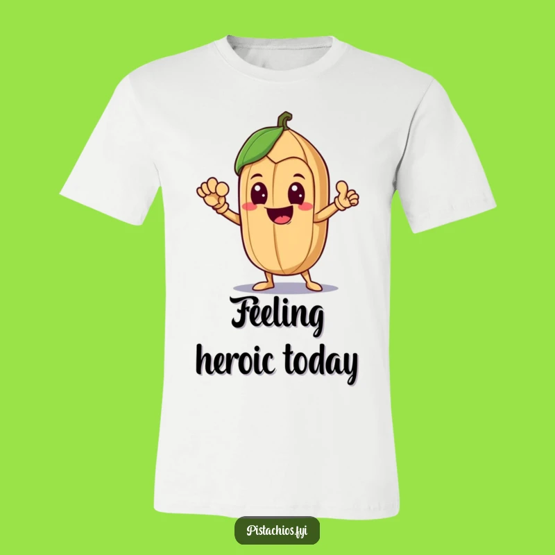 Funny Hero Brazil Nut T-Shirt: A Delighted Nut's Bold Pose for a Perfect Funny Gift