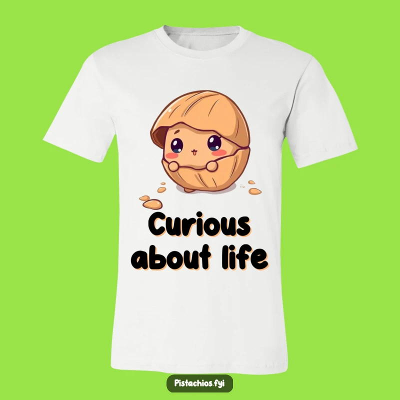 Funny Curious Pecan T-Shirt: Peeking Shell Design for a Perfect Funny Gift