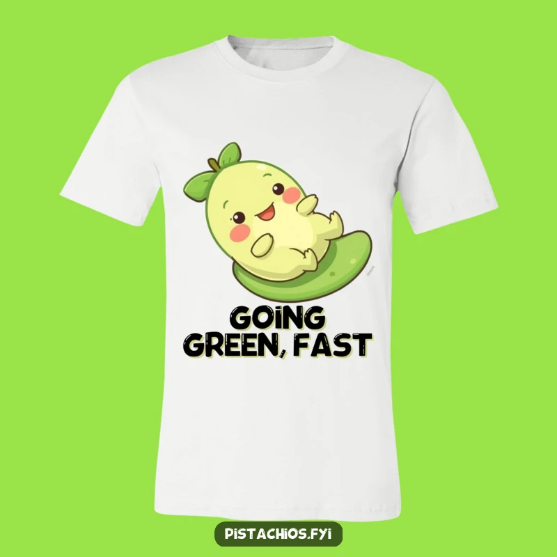 Funny Gleeful Pistachio Slide Tee: Embrace the Fun Journey