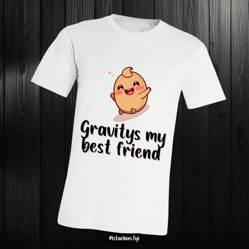 Funny T-Shirt: A Giggling Hazelnut Character Hilariously Rolling Downhill with Utter Delight and Merriment.