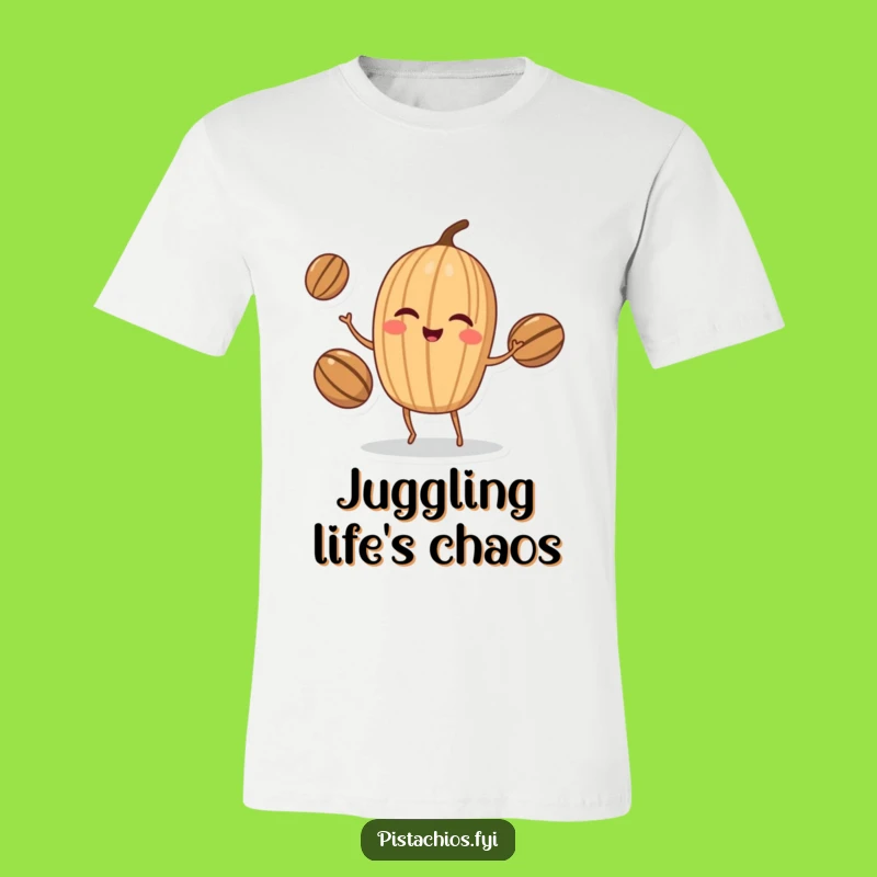 Funny Walnut Juggler T-Shirt: Wear the Skill of a Winking Nut