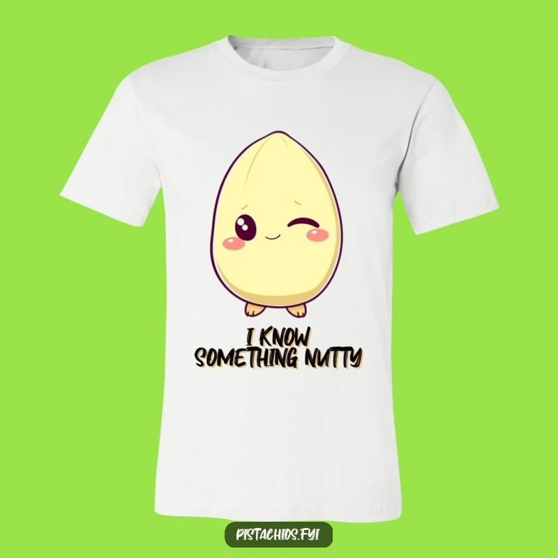 Funny Winking Pistachio T-Shirt: Wear Your Cheeky Side with Hilarious Style