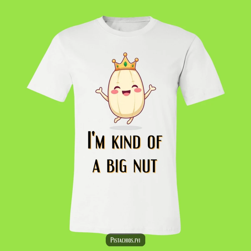 Funny Happy Pistachio Crown Hop T-Shirt - Joyful Character Tee Gift