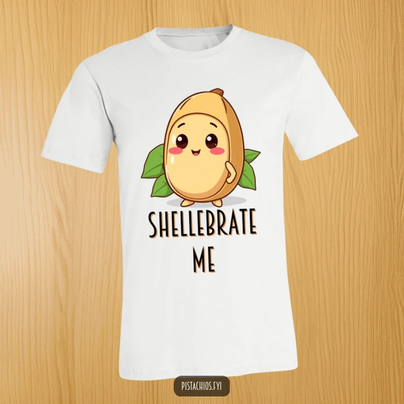 Funny Kawaii Brazil Nut T-Shirt: An adorable Brazil nut character standing proud with its robust, protective shell, showing self-assurance.