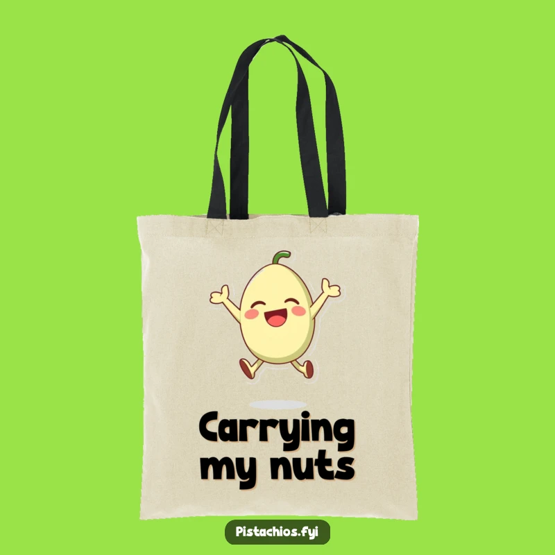 Funny Pistachio Tote Bag: Nutty Snack Carrier For Groceries