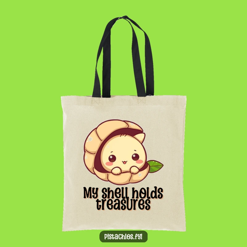 Funny Curious Pistachio Peeking Tote Bag - Carry Your Curiosity, Ideal Funny Gift
