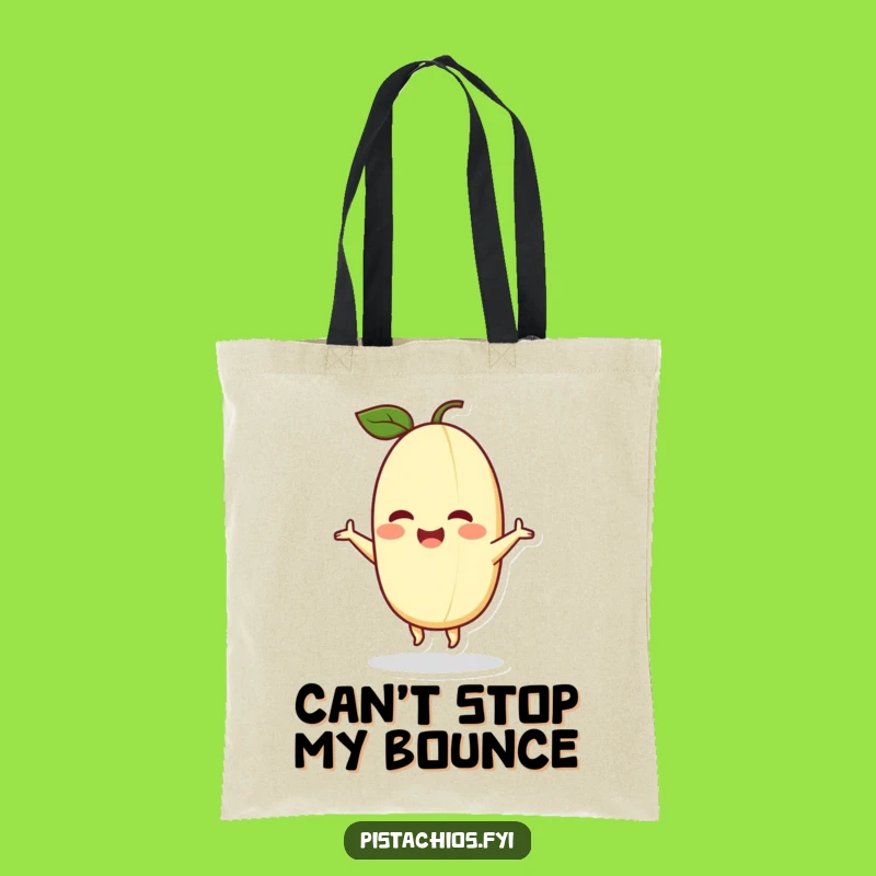 Funny Delighted Pistachio Tote Bag: Dancing Nut Accessory, The Perfect Funny Gift Carry-All!