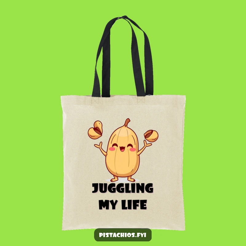 Funny Juggling Nut Tote Bag - Practical Nut Character Carrier, Excellent Funny Gift for Busy Bees