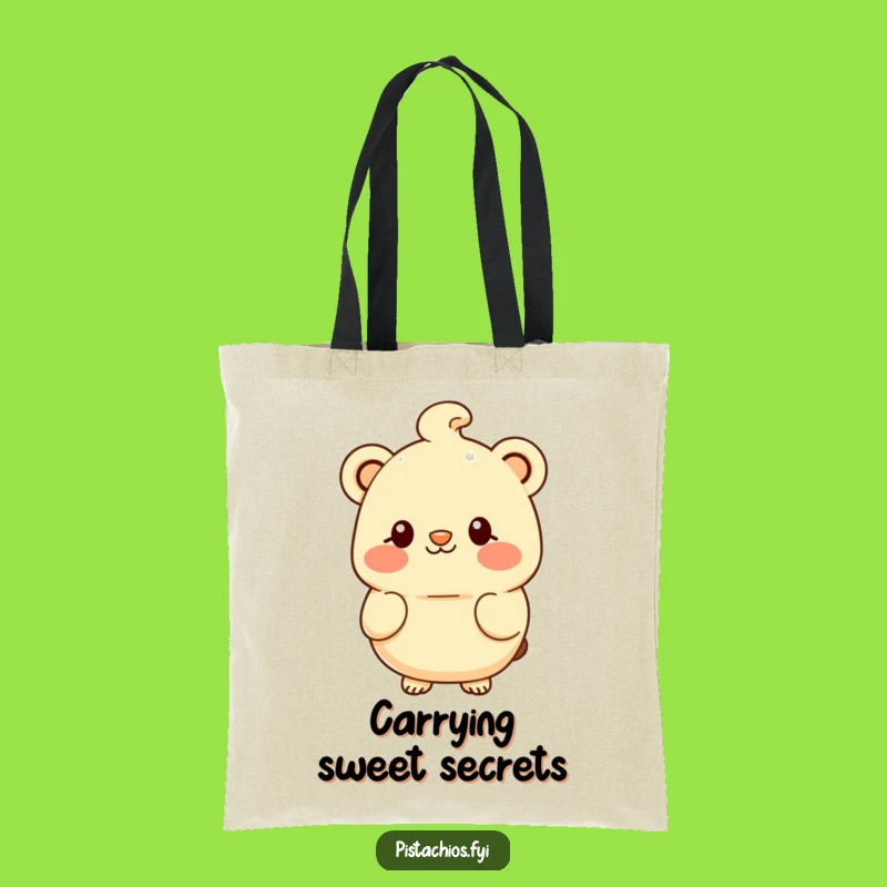 Funny Macadamia Shy Smile Tote Bag - Carry Your Sweetness, Perfect Funny Gift