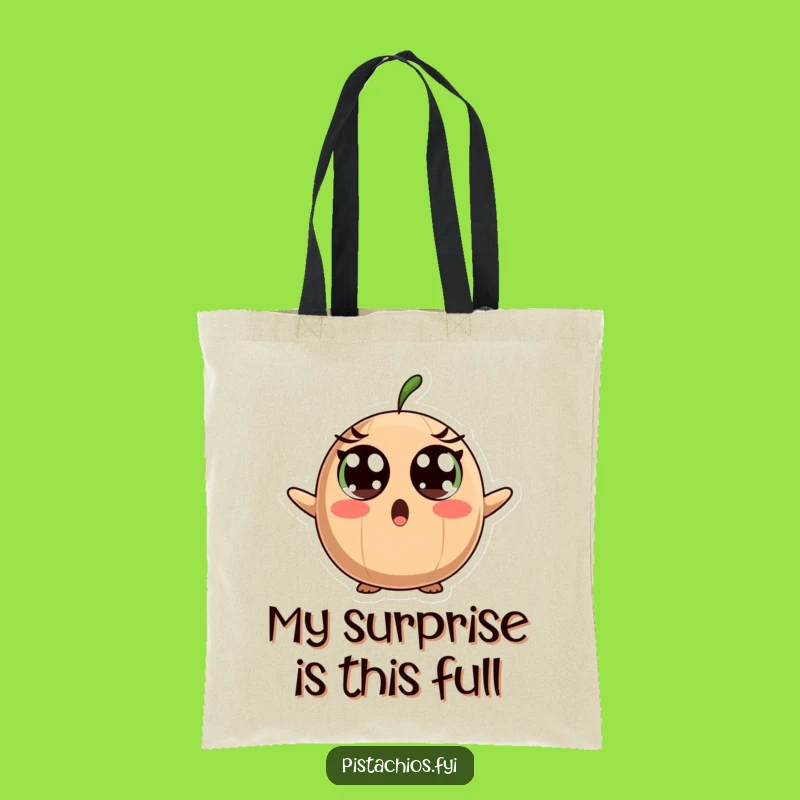 Funny Surprised Brazil Nut Tote Bag - Wide Eyes, Carry Your Shock!