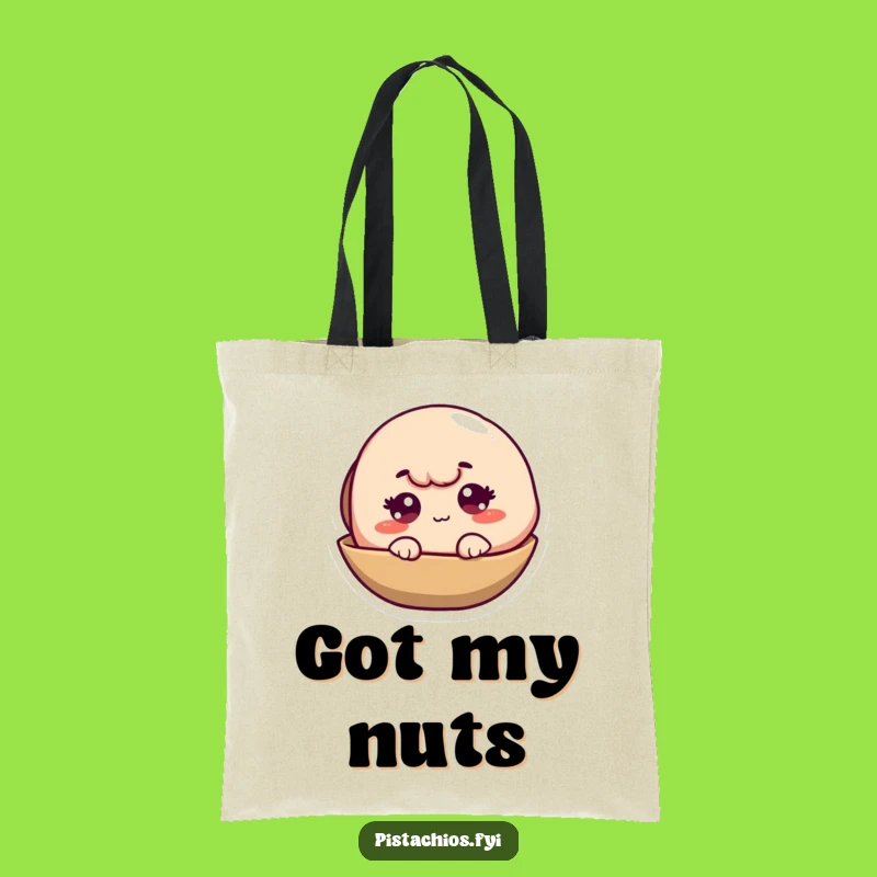 Funny Winking Pistachio Shell Tote Bag: Carry Your Secrets in Style