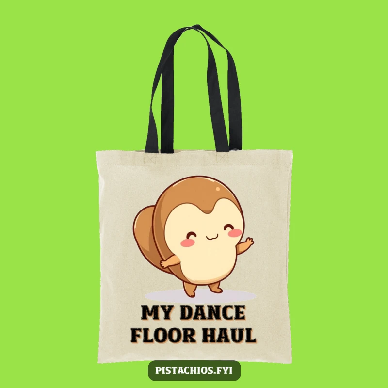Funny Dancing Hazelnut Tote Bag: Carry the Beat, Your Groovy Funny Gift