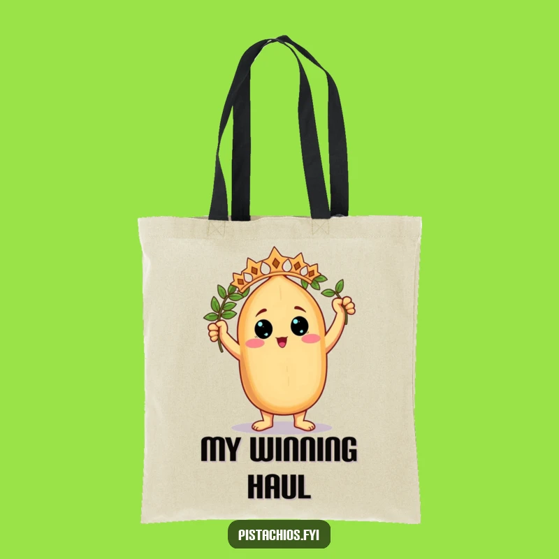 Funny Victorious Nut Tote Bag - Champion Nut Character Carry-All, Ideal Funny Gift for Go-Getters